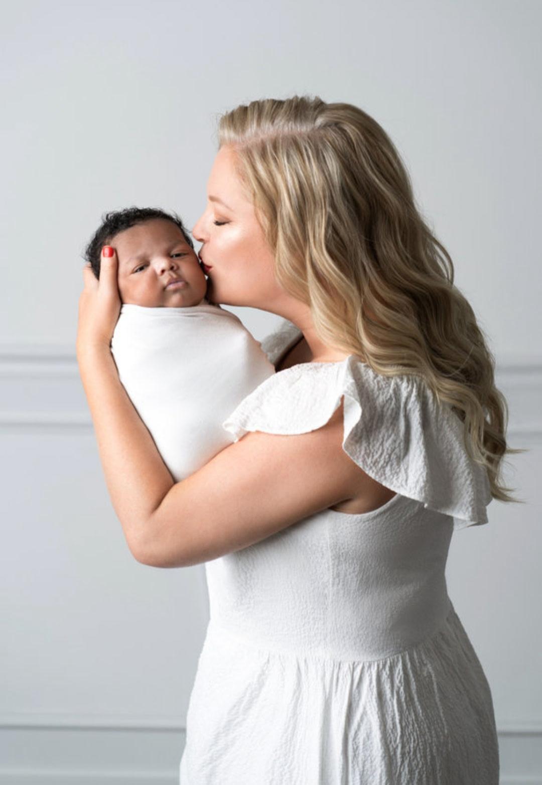 Birth mother with baby